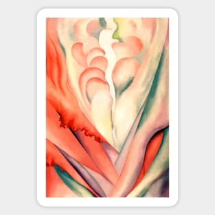 High Resolution Flower Abstraction by Georgia O'Keeffe Sticker